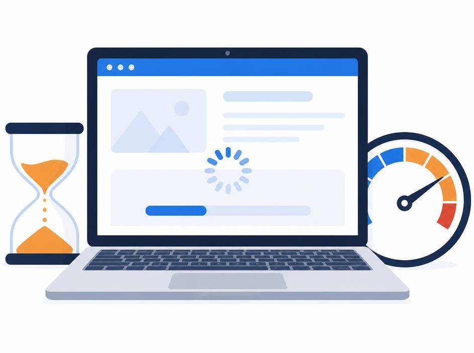 Slow loading website illustration