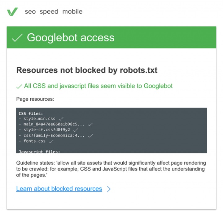 Varvy SEO Tool