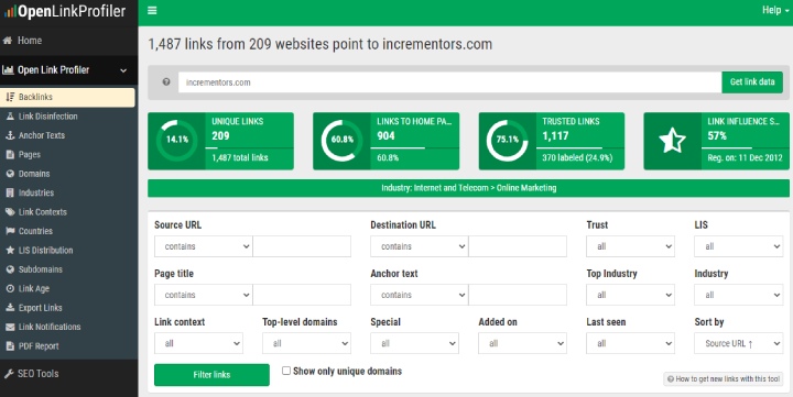 open linker profiler