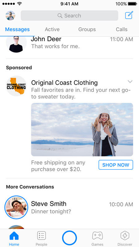 facebook messenger ads