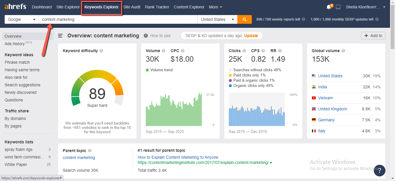 keyword explorer