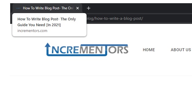 title in browser tab