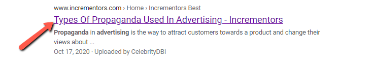 title in SERP