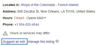 Google my business result