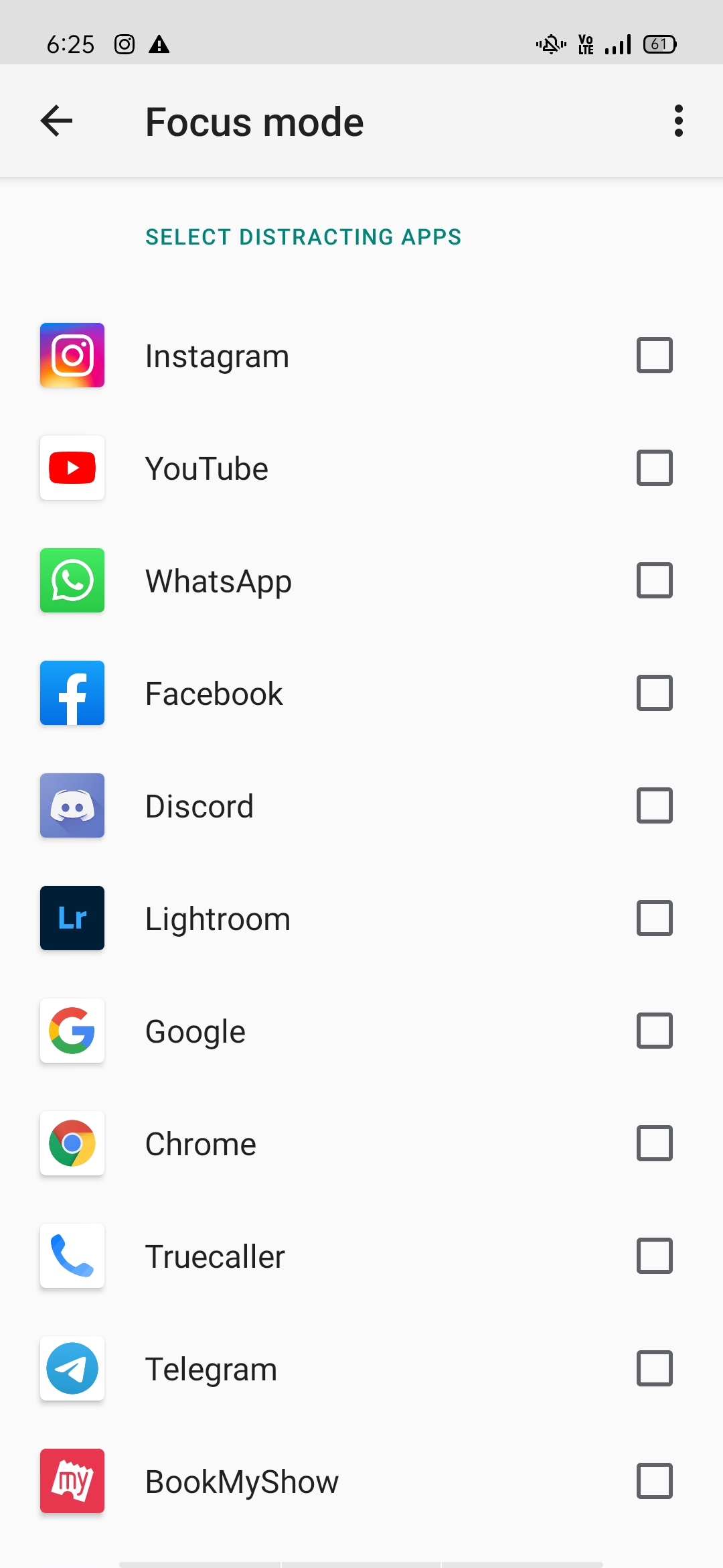 Digital wellbeing app focus mode