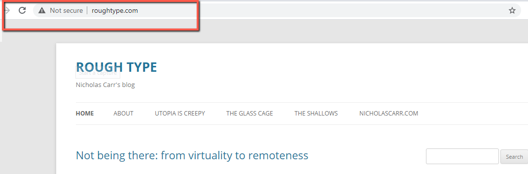 not secure website
