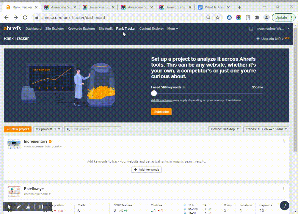 Ahrefs Rank Tracker