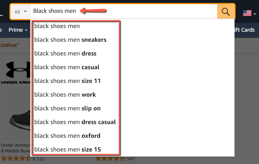 Amazon keywords

