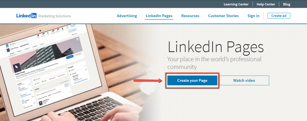 Create Linkedin pages