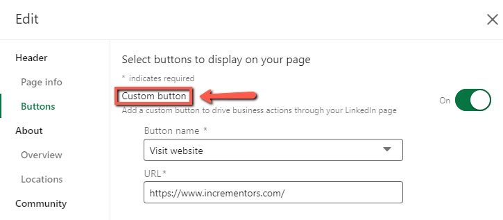 Custom button
