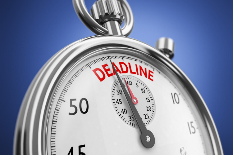 ticking deadline clock