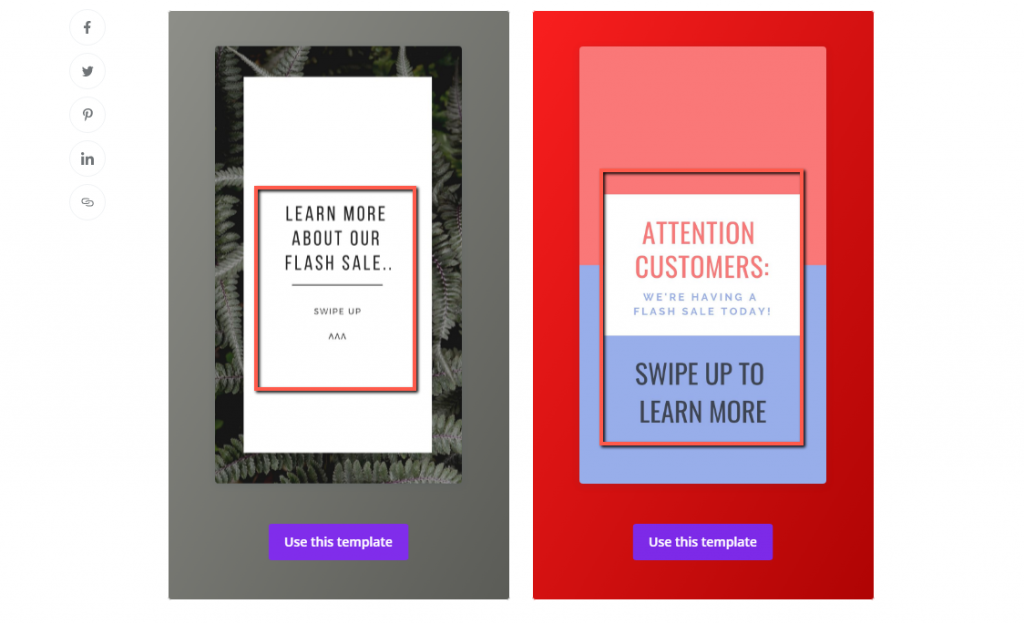 Two Canva templates showing information gap theory