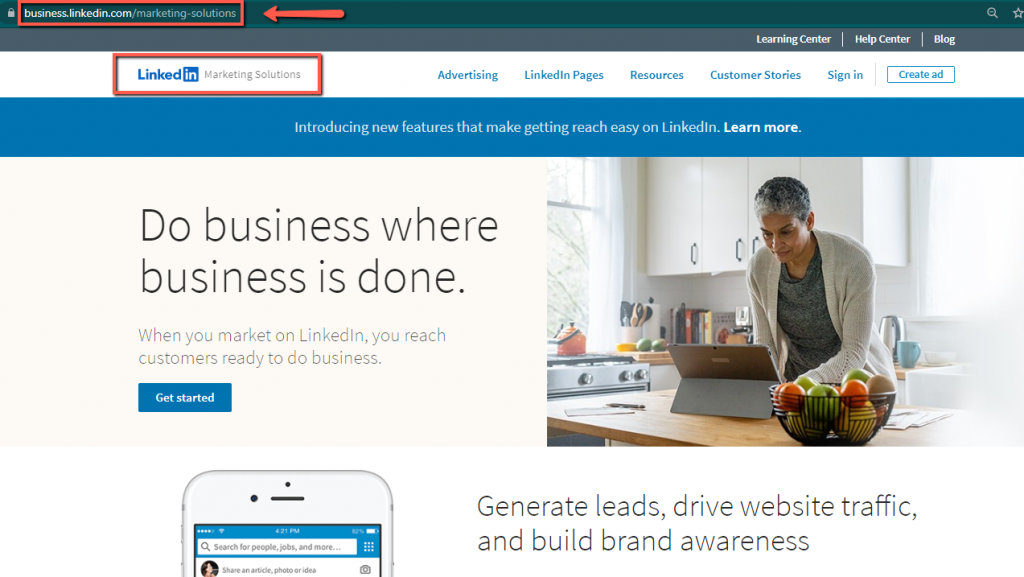 Linkedin page creation