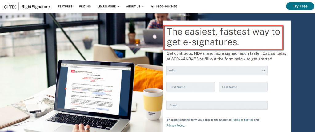 Sign-up form
