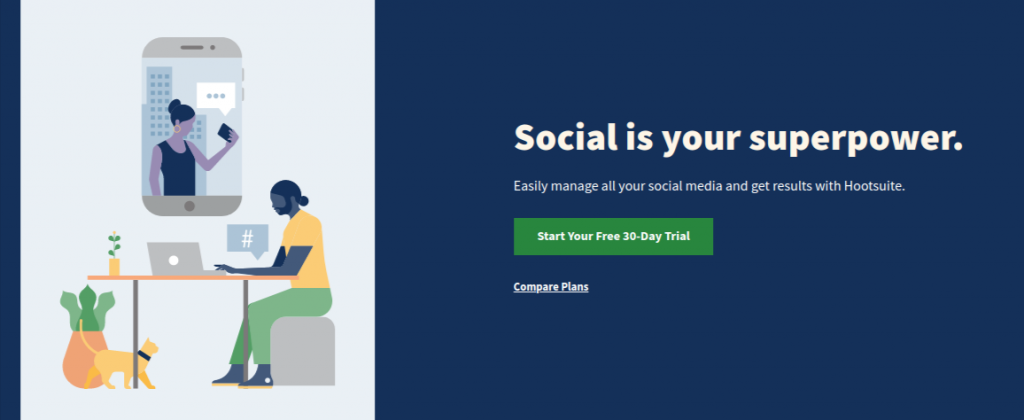 Hootsuite homepage