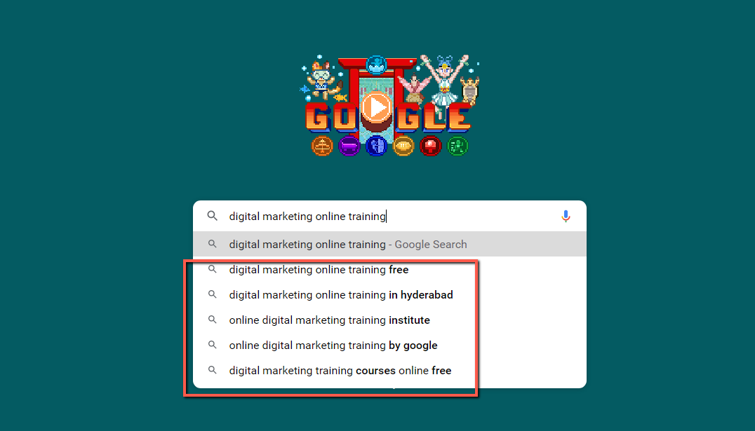 searching digital marketing online training on google