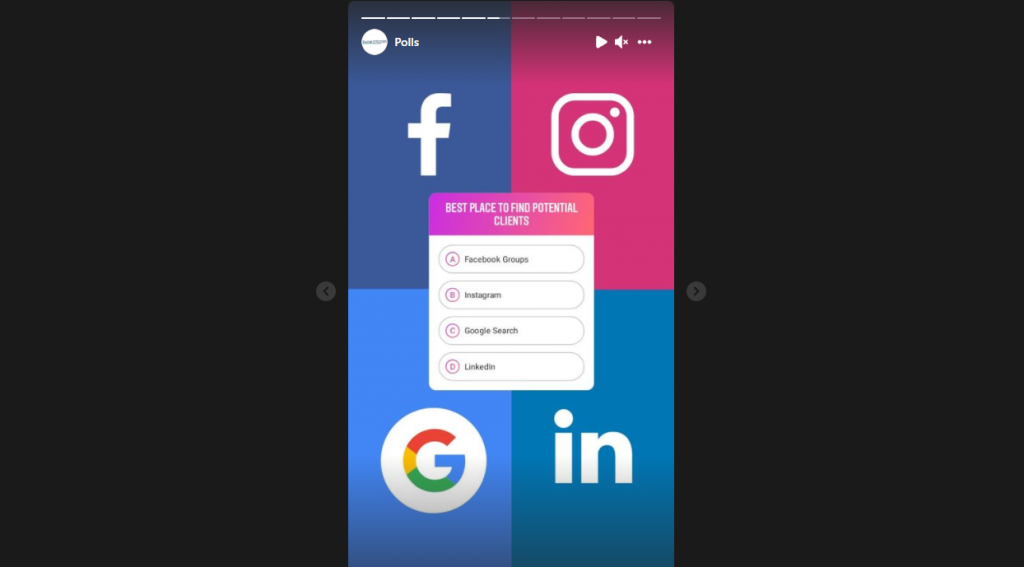 Template of Instagram poll