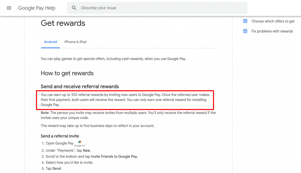 Google pay help