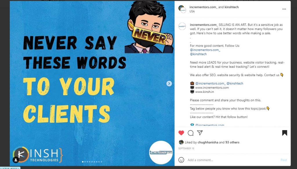 Post of incrementors