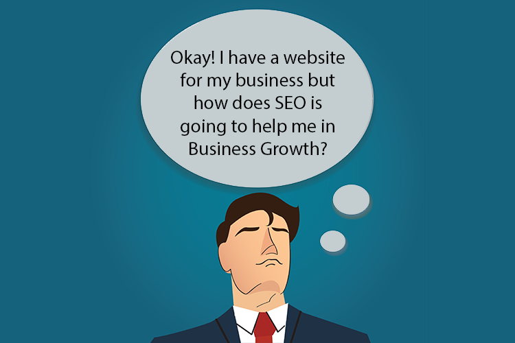 Businessman think about business growth