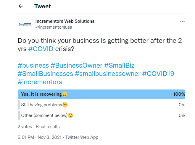 Twitter post example