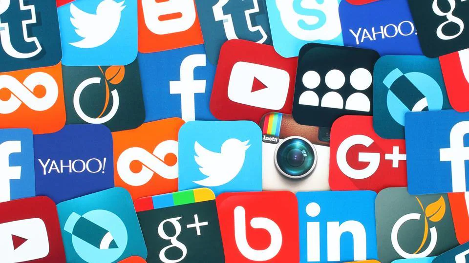 illustration of all the logos of the social media brand