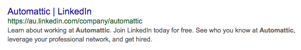 LinkedIn meta example