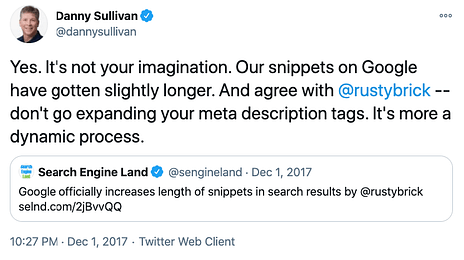 Danny sullivan tweet