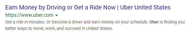 Uber meta example