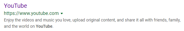 Youtube meta example
