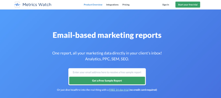 Email-based-Marketing-Reports-Dashboards-Metrics-Watch