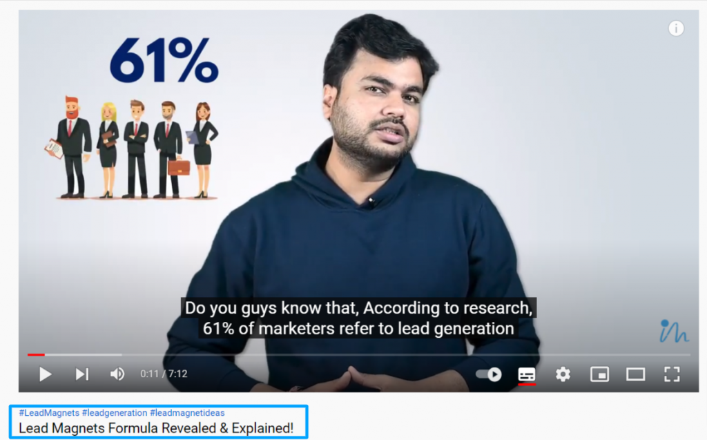 Craft The Perfect Title- an example of incrementors youtube video title 