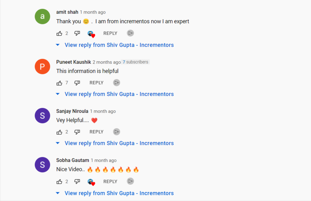 Respond to Comment