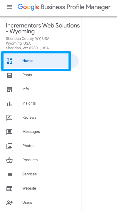 google business manager home