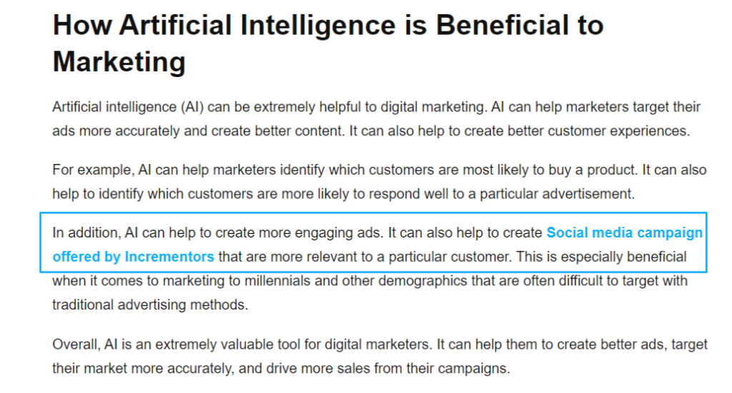 artificial intelligence is beneficial to marketing
