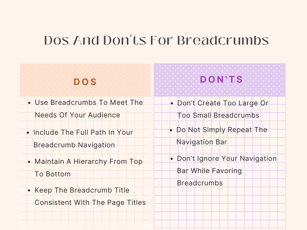 Dos And Don'ts For Breadcrumbs