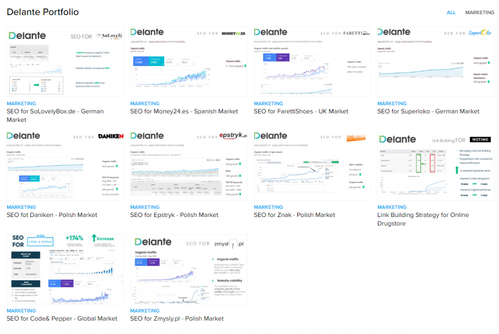 Delante portfolio