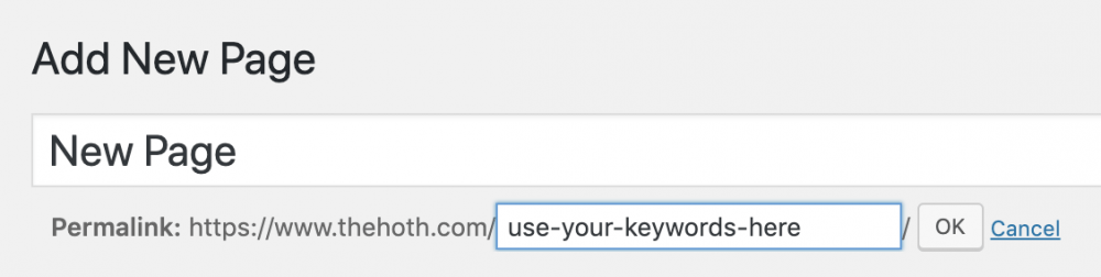 Include Target Keywords In URLs