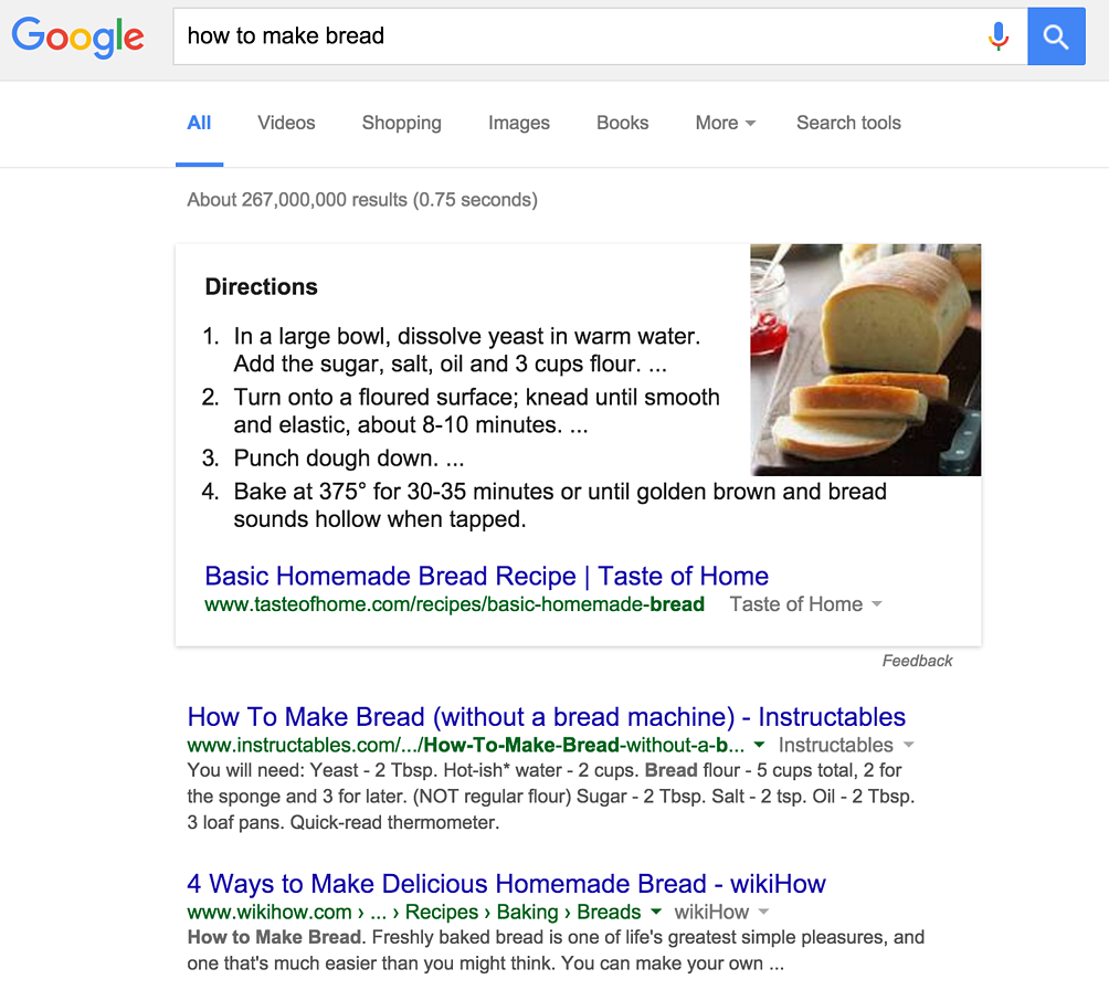 google search how to make bread