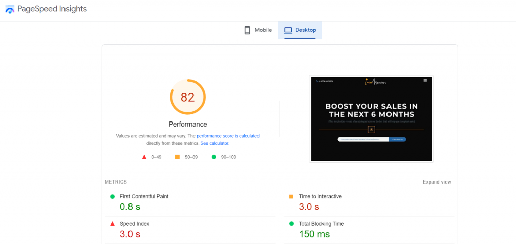 Page Speed