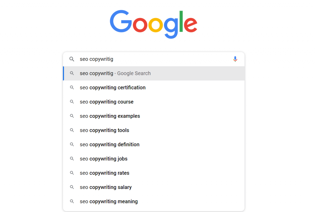 google search seo copywriting