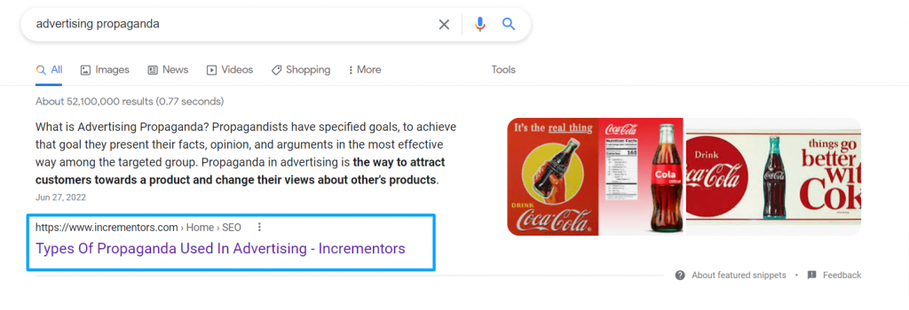 appear on the SERP