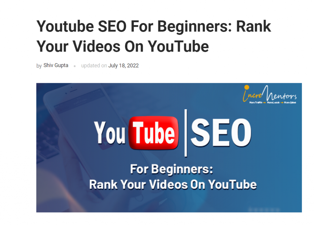 youtube seo for beginners