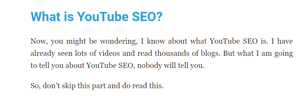 youtube seo