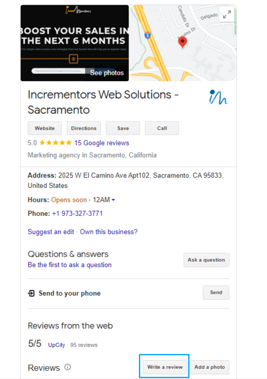 Review us page