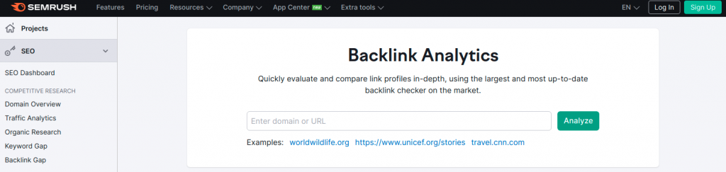 Backlink Analytics