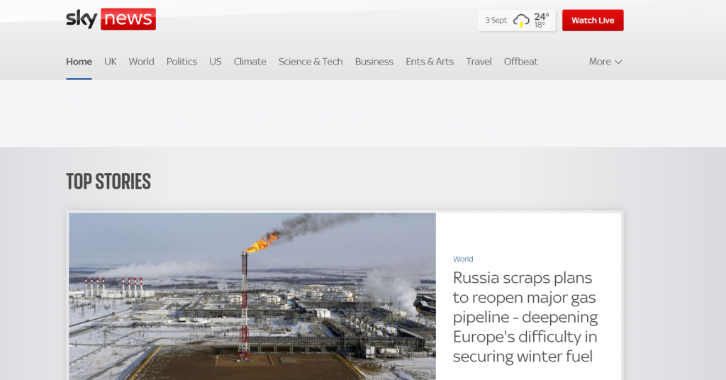SEO Marketing Campaign Sky News