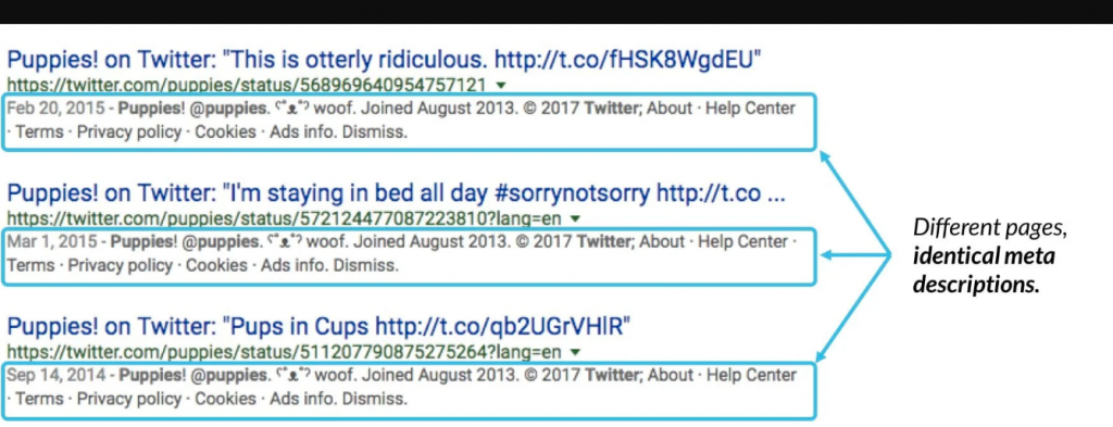on-page seo checklist - meta description of pages