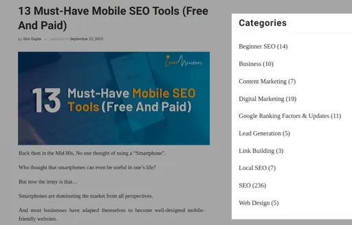 Fine Website Structure- Incrementors- Categories