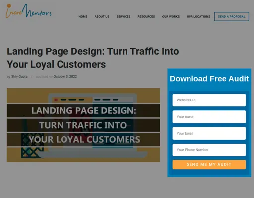 Fine Website Structure- Incrementors- Site Audit Form